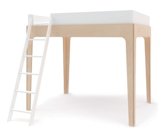 Perch Loft Bed White/Birch - Oeuf NYC